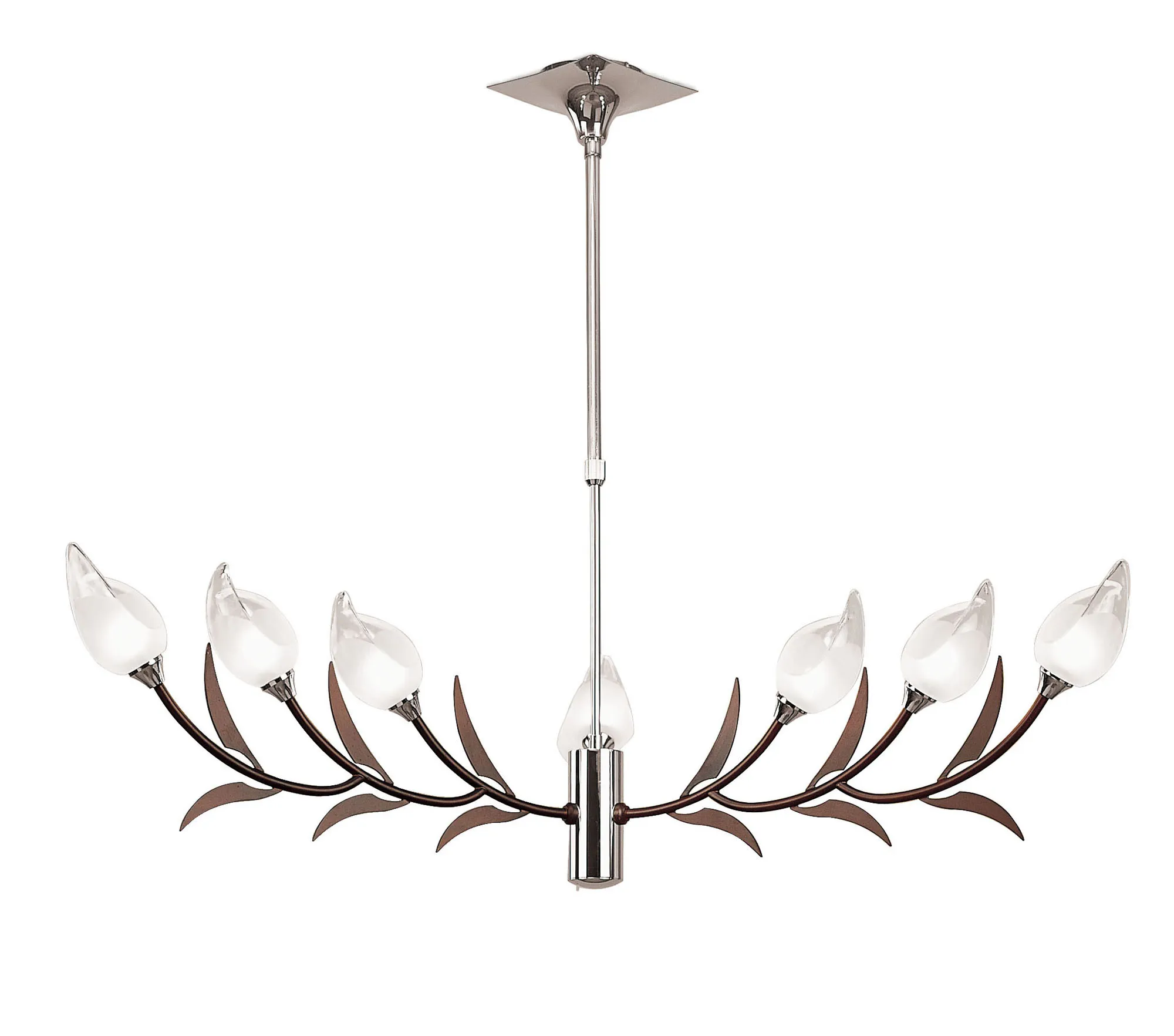 M0116  Holland Telescopic Pendant 9 Light Polished Chrome